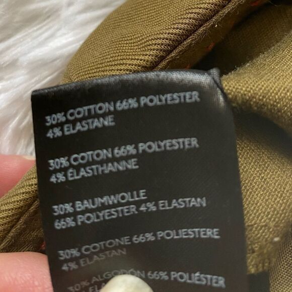 Anthropologie Olive Cargo Pants Heavy Knit Ankle length - Picture 10 of 10